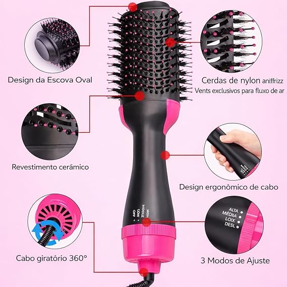 Eleva AirVolume™ Escova Secadora 3 em 1Eleva BeautyEleva Beauty14:105250red;200009209:201484777VermelhoEleva AirVolume™ Escova Secadora 3 em 1
