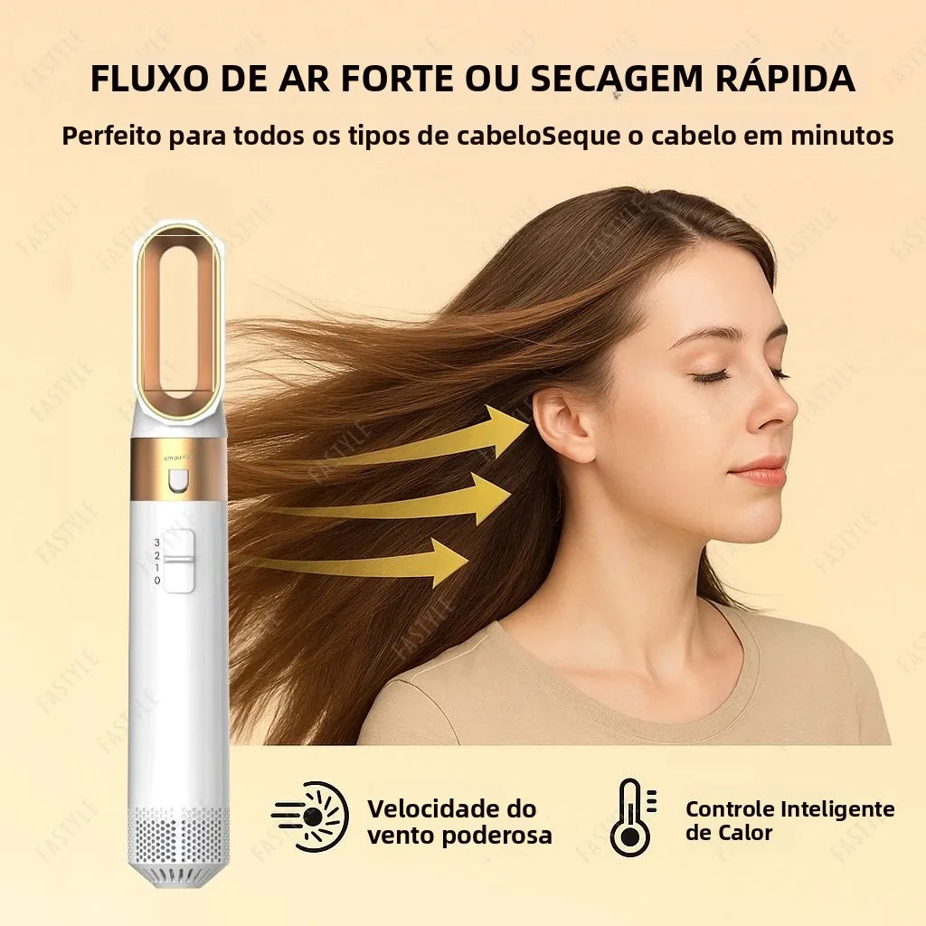 Eleva HairGlow™ Escova Modeladora 5 em 1